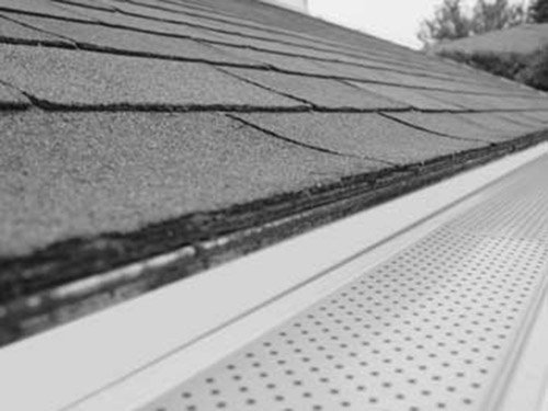 Completed gutter protection project on a Comox Valley home